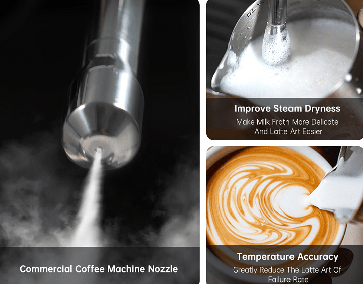 Three-in-One Semi-Automatic Espresso and Milk-Foam Machine
