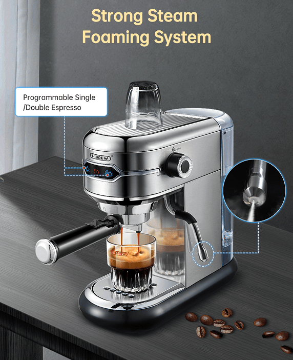 Three-in-One Semi-Automatic Espresso and Milk-Foam Machine