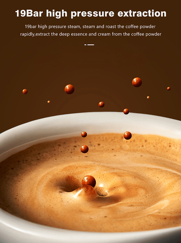 Three-in-One Semi-Automatic Espresso and Milk-Foam Machine