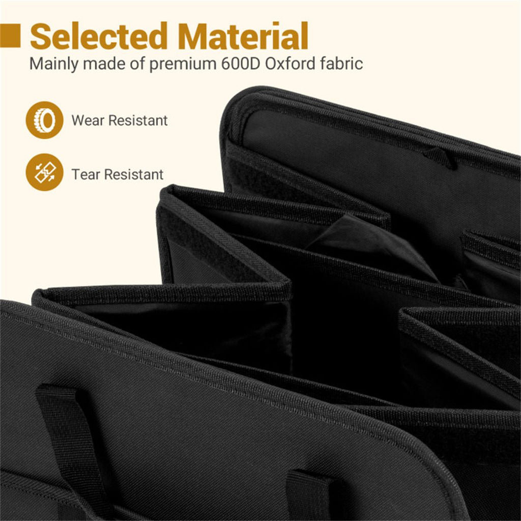 Flexible Trunk Organizer with Insulated Cooler Bag