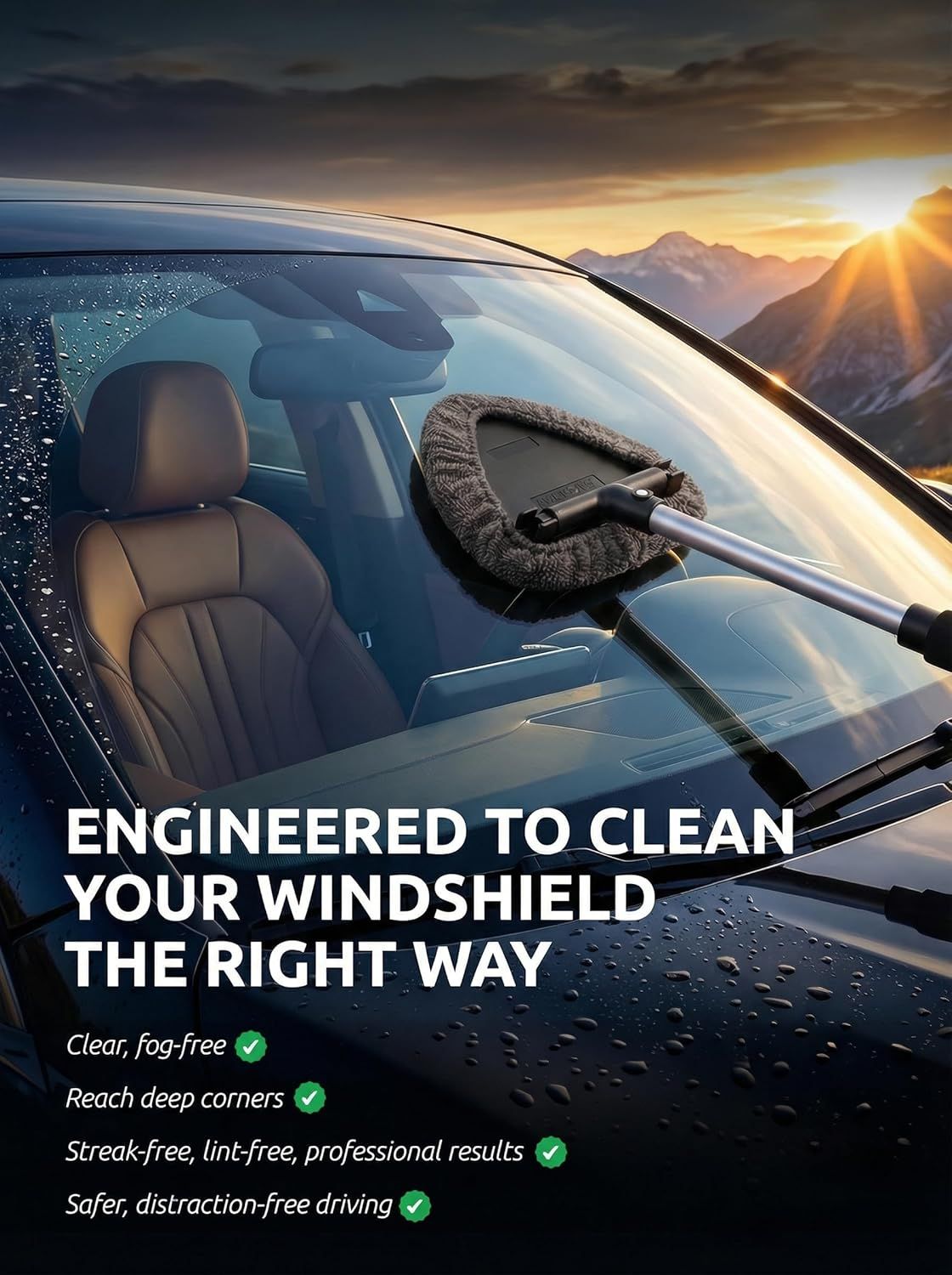 Long-Reach Car and Home Window Cleaner