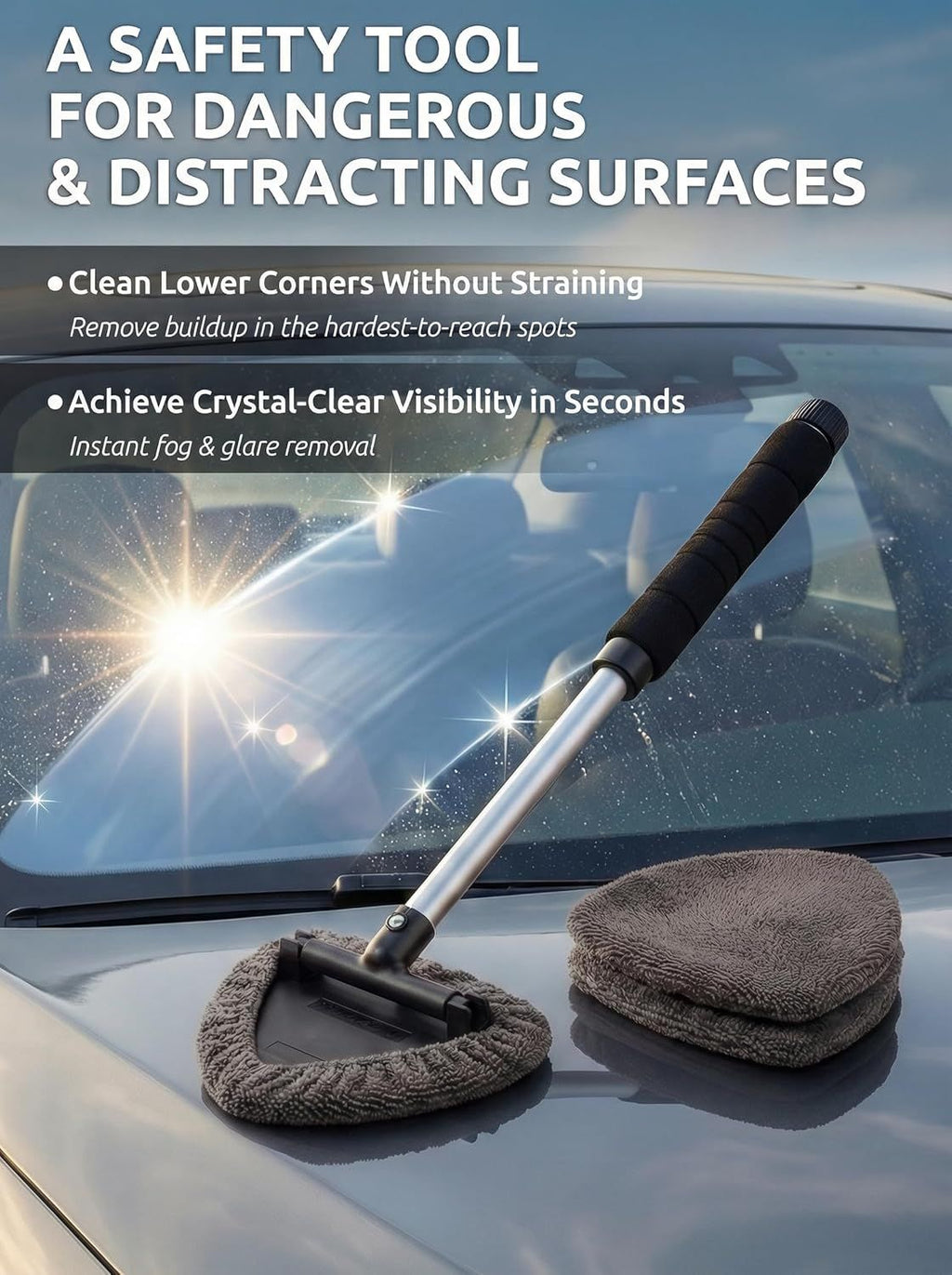 Long-Reach Car and Home Window Cleaner