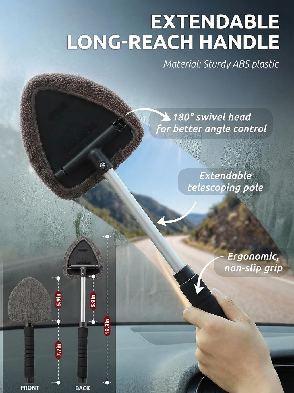 Long-Reach Car and Home Window Cleaner
