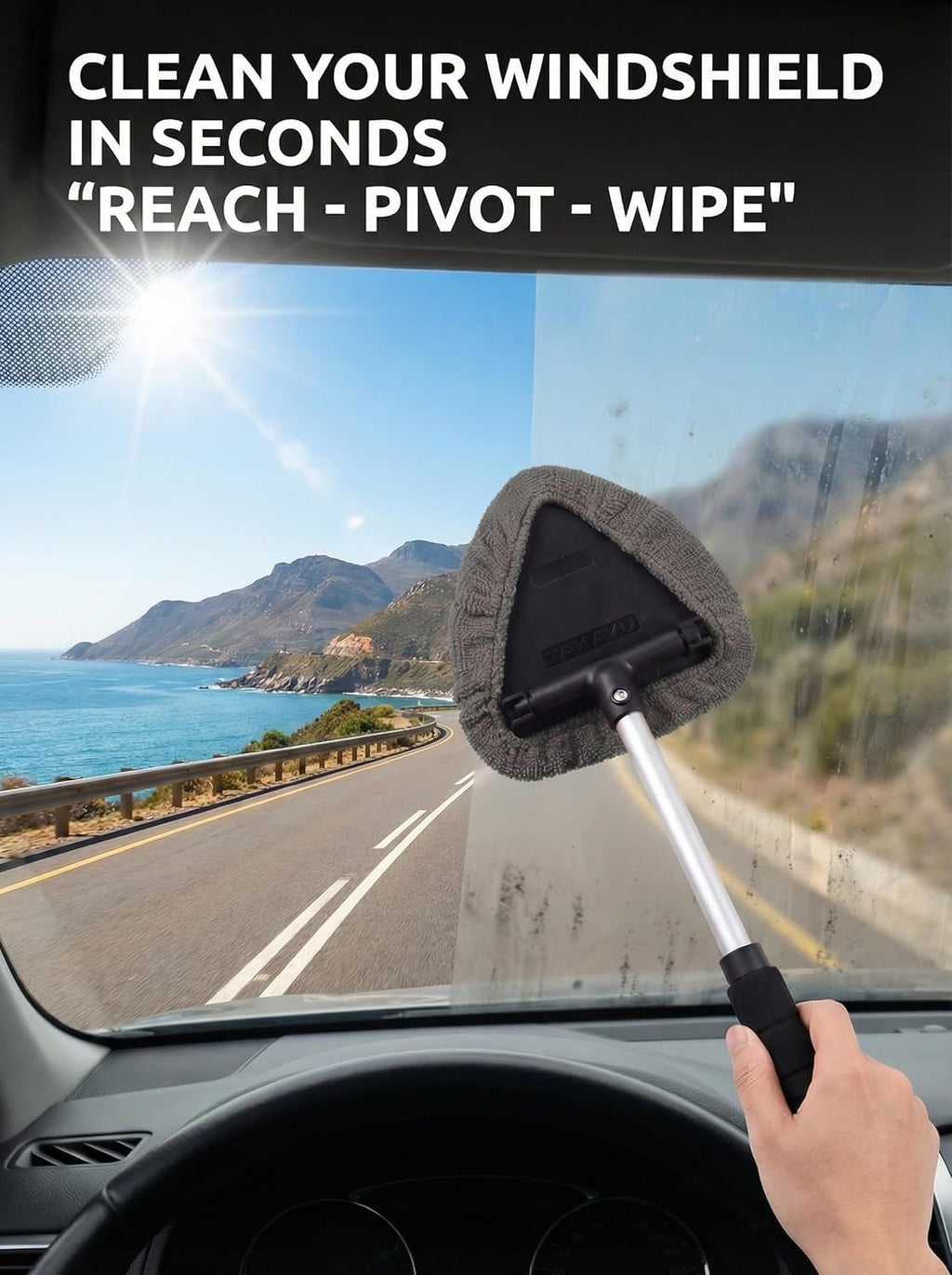 Long-Reach Car and Home Window Cleaner
