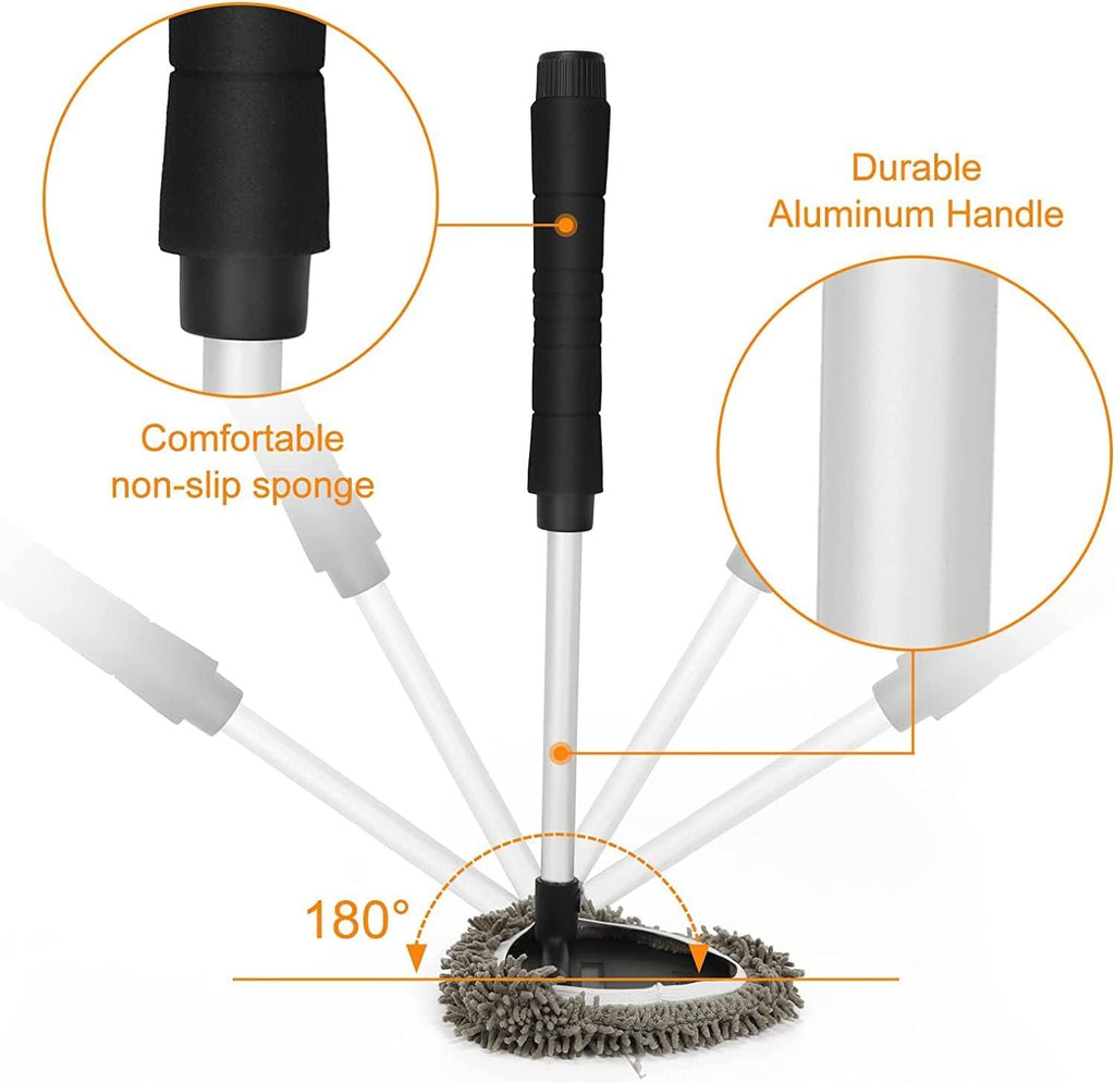 Extendable Car Windshield Cleaner with Reusable Covers