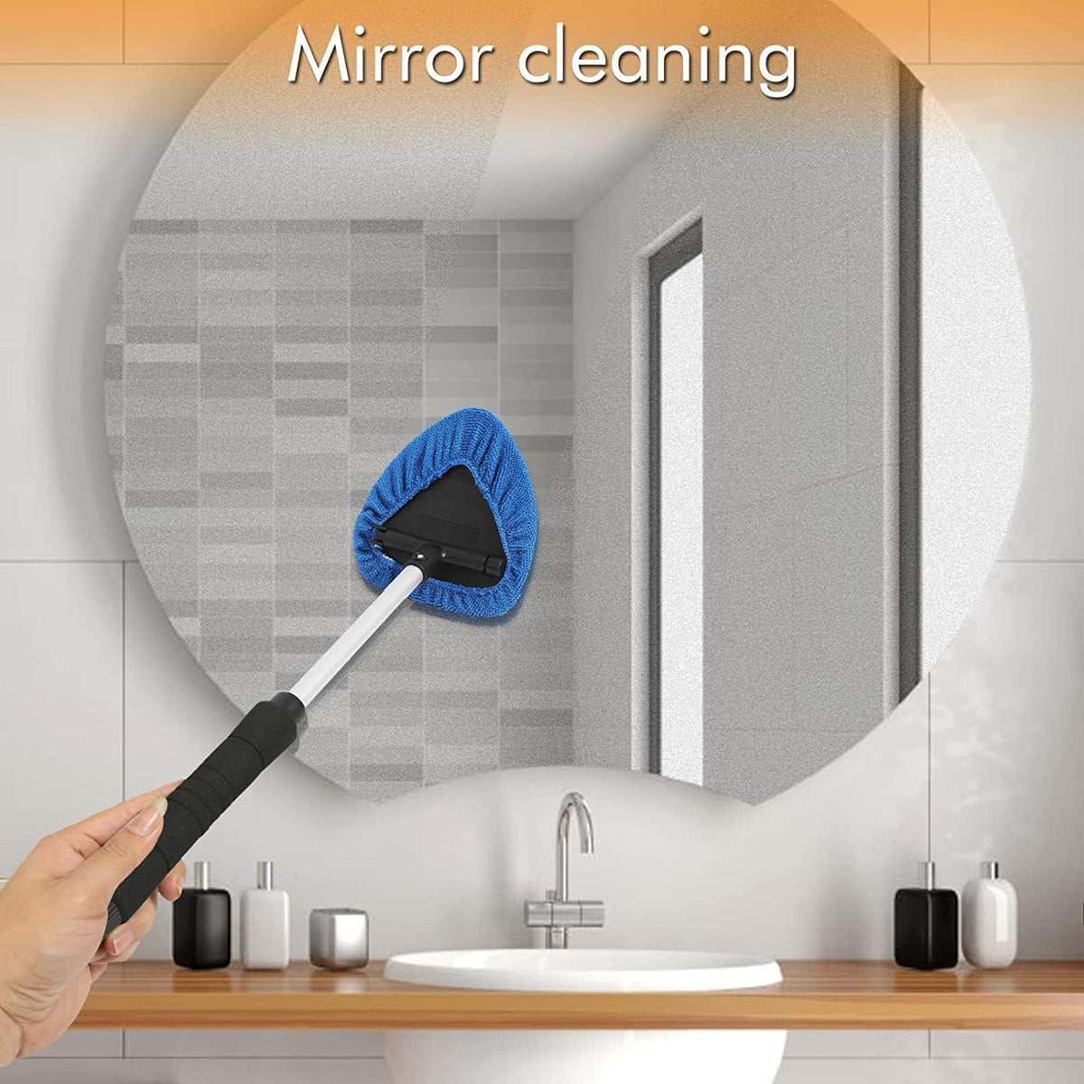 Extendable Car Windshield Cleaner with Reusable Covers