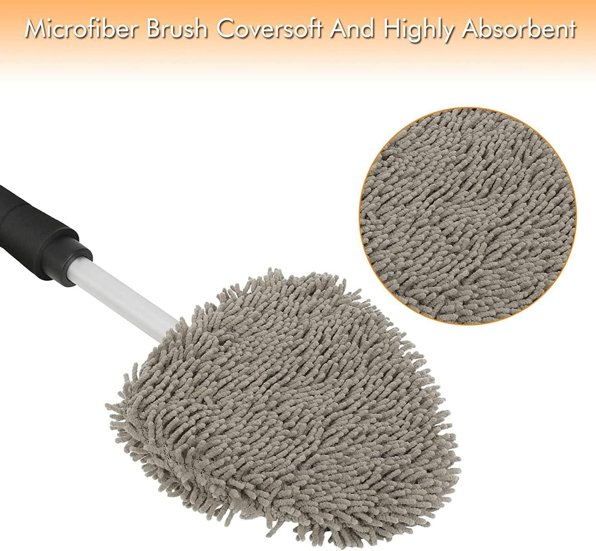 Extendable Car Windshield Cleaner with Reusable Covers