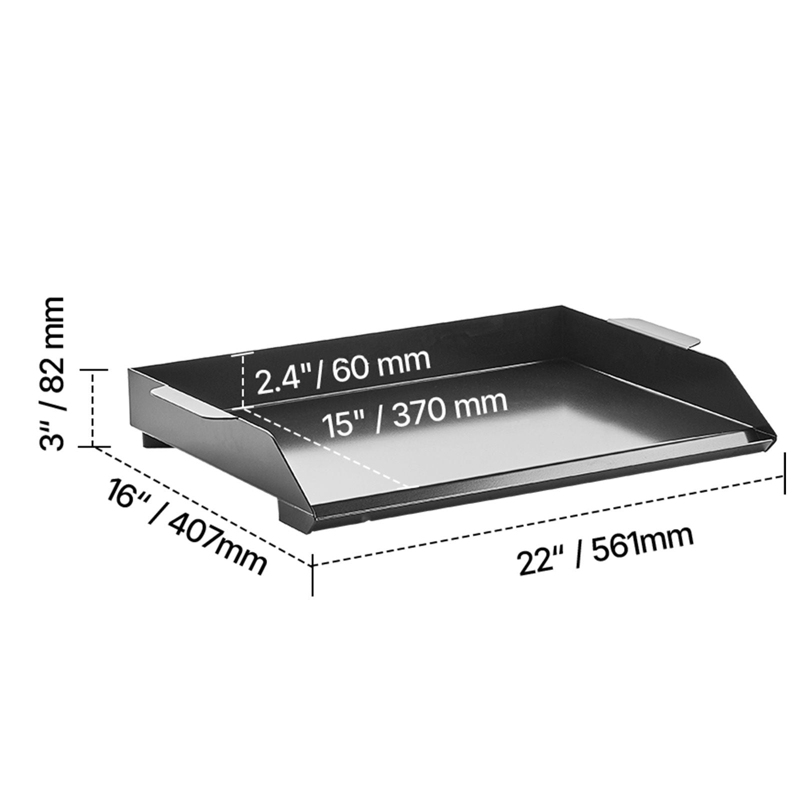 Carbon Steel Griddle – Large Flat Top for Gas Grill, Teppanyaki & Camping