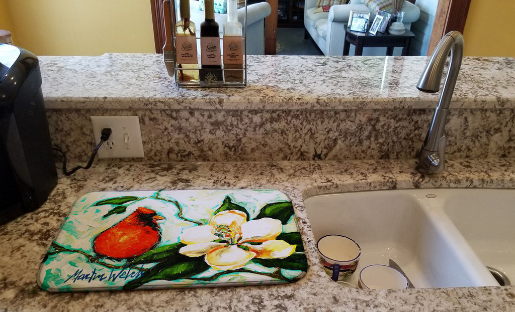 Cardinal Aqua Dish Drying Mat - Absorbent Non-Slip Kitchen Counter Mat