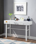 Cargo White Vanity Desk with Functional Drawer