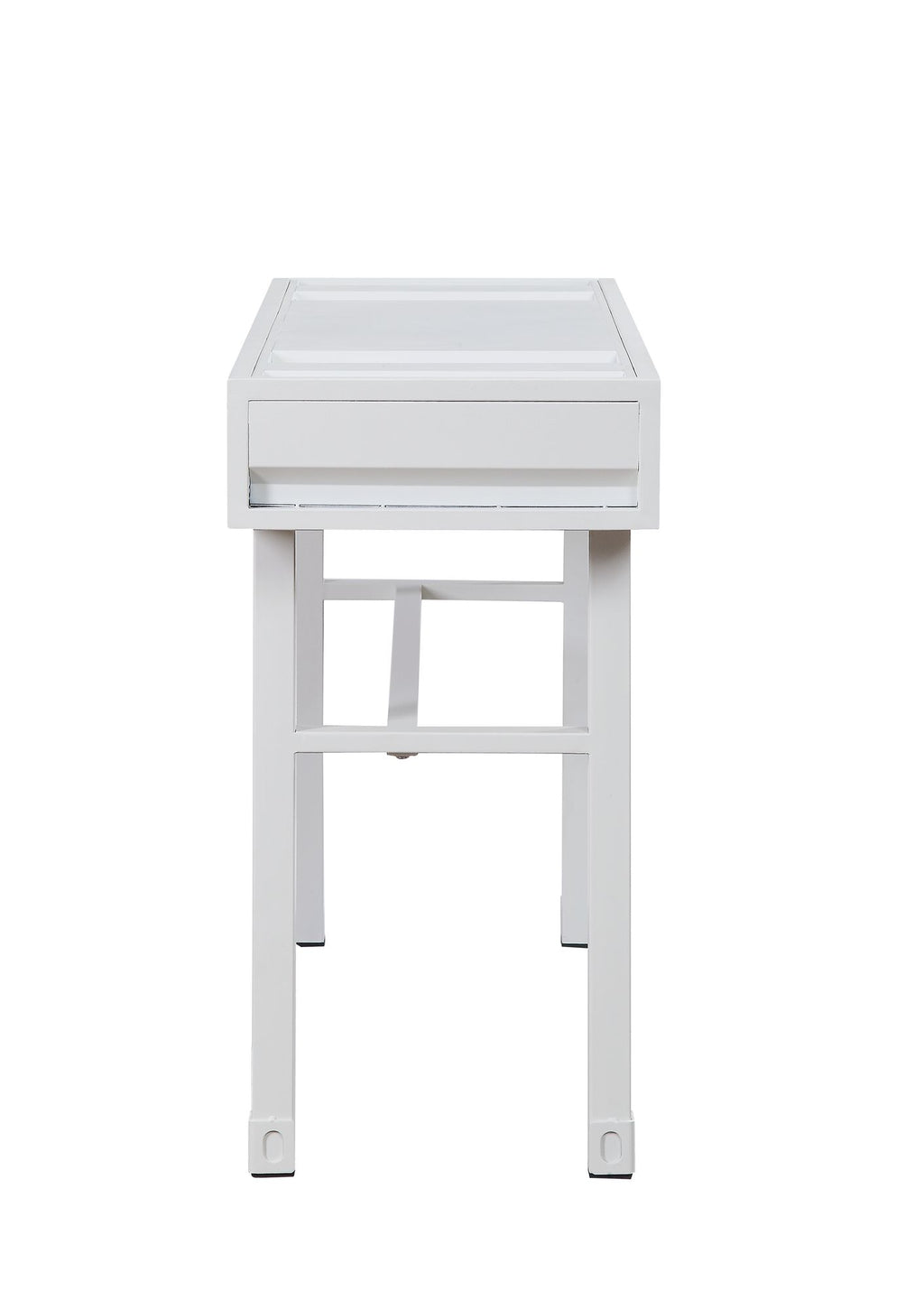 Cargo White Vanity Desk with Functional Drawer