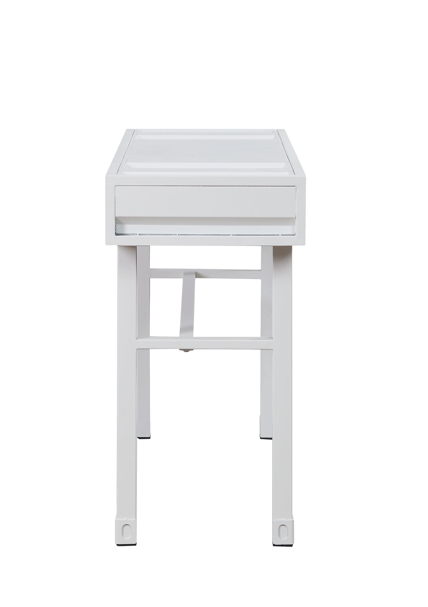 Cargo White Vanity Desk with Functional Drawer