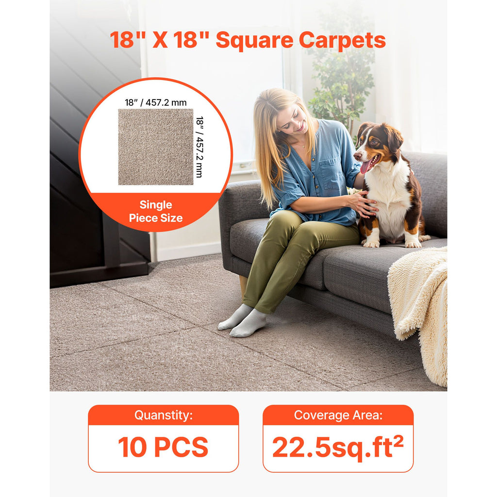 Soft, Self-Adhesive Carpet Tiles – Easy DIY Flooring for Living Room & Bedroom