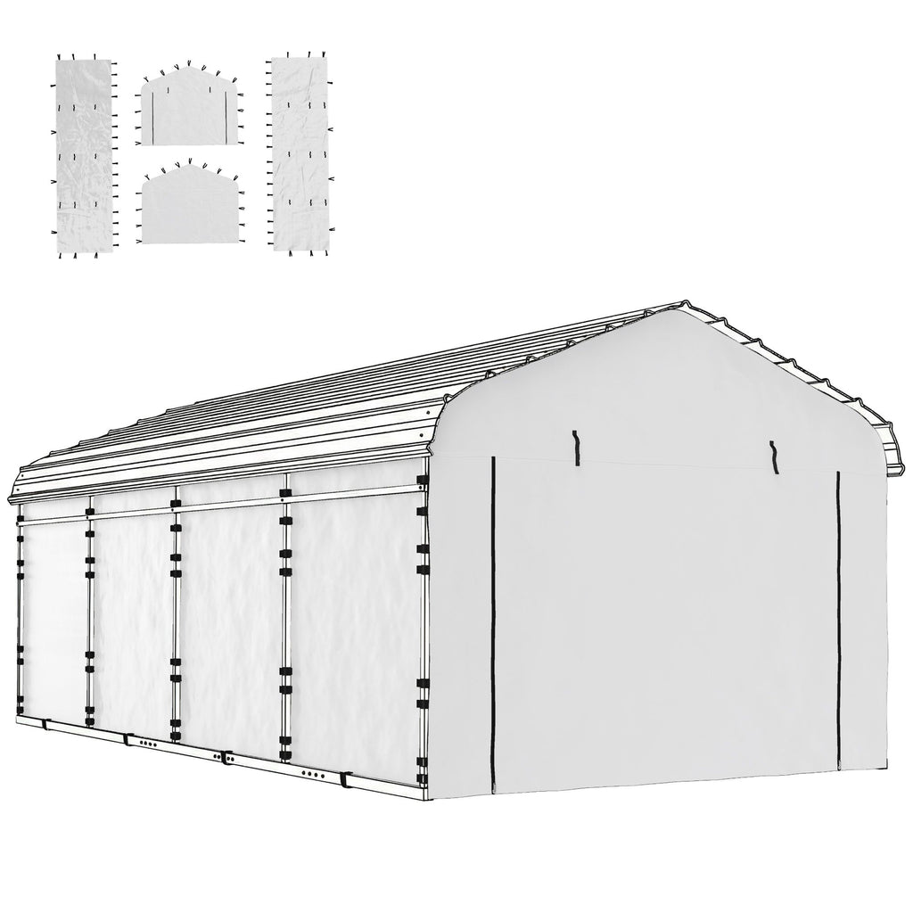 Carport Replacement Sidewall Set - UPF50+ water-ready for Carports