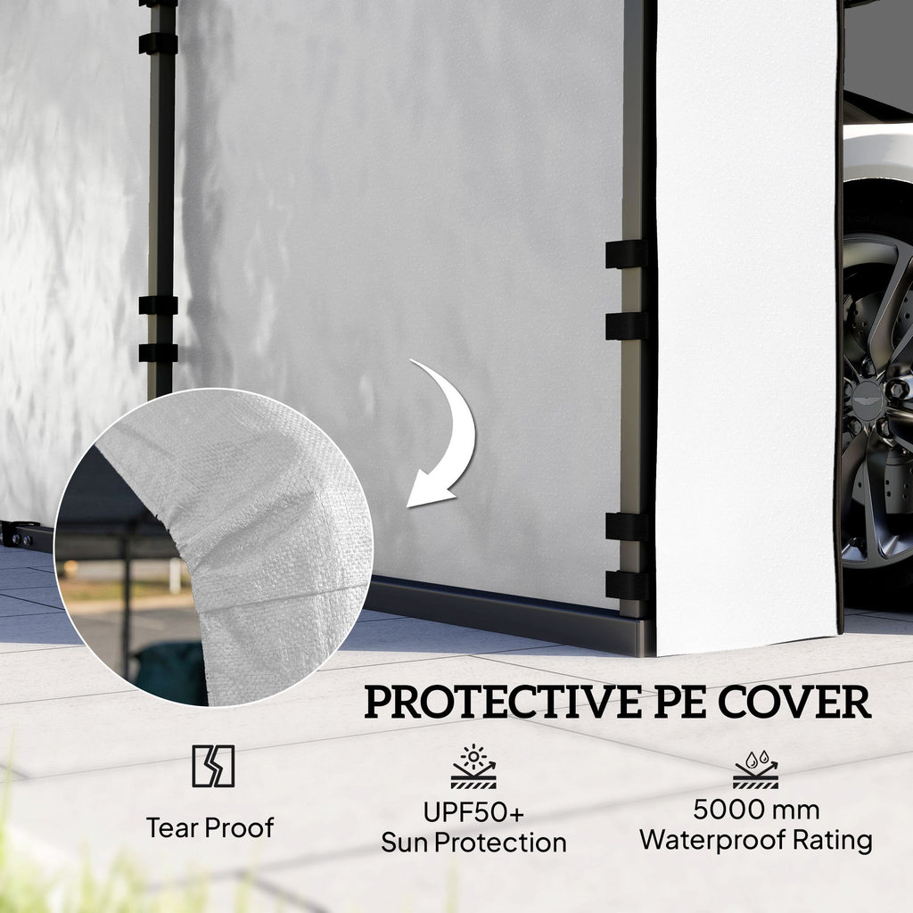 Carport Replacement Sidewall Set - UPF50+ water-ready for Carports