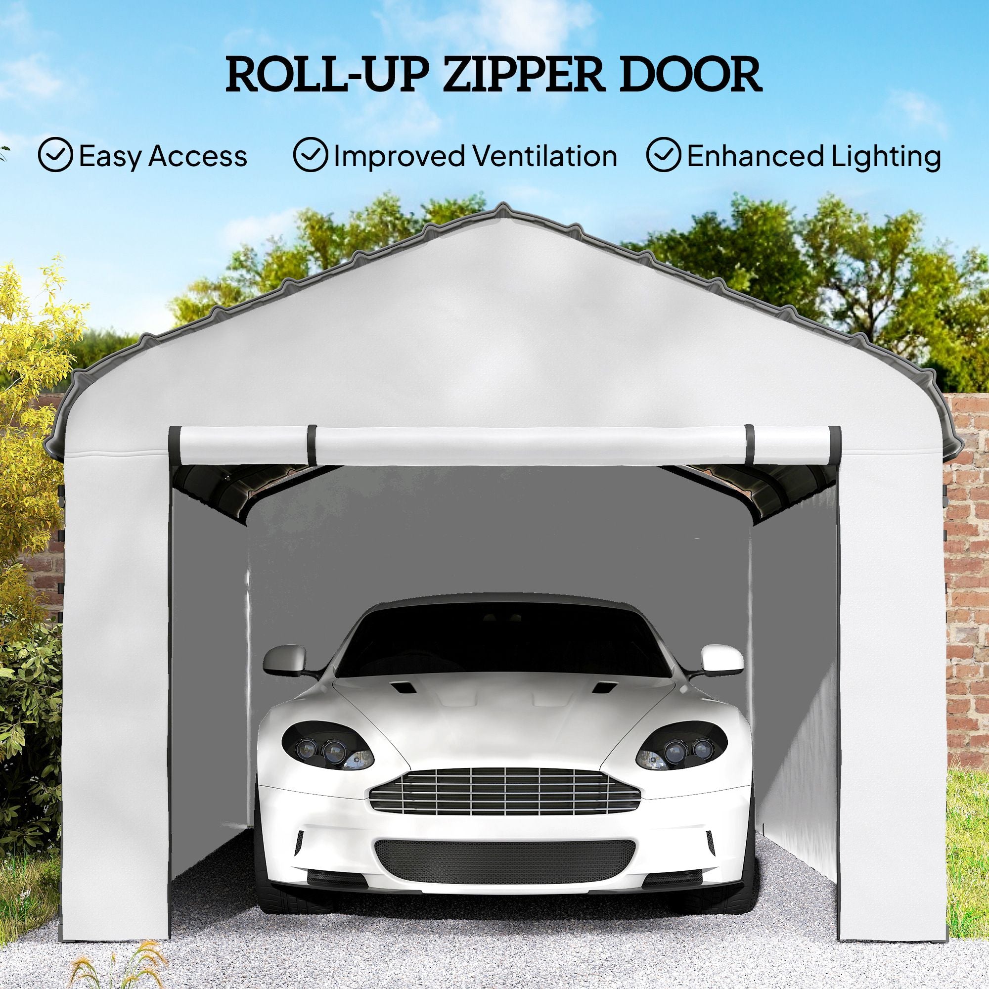 Carport Replacement Sidewall Set - UPF50+ water-ready for Carports