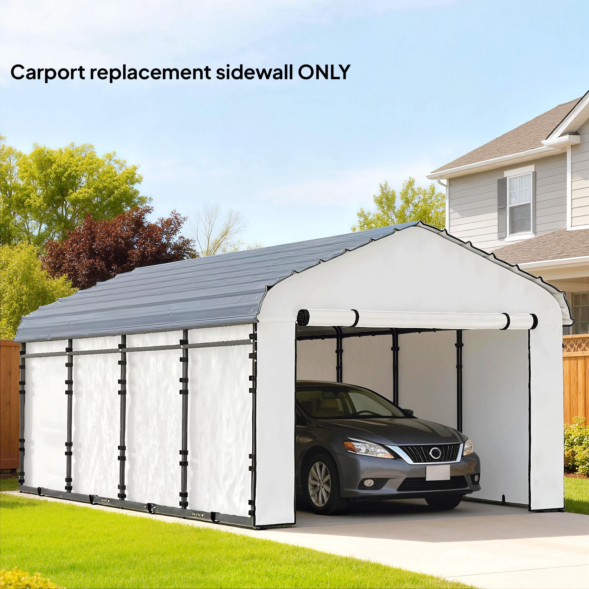 Carport Replacement Sidewall Set - UPF50+ water-ready for Carports