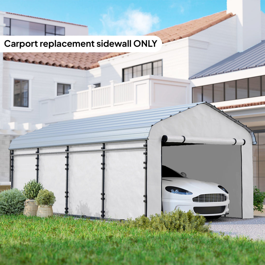 Carport Replacement Sidewall Set - UPF50+ water-ready for Carports