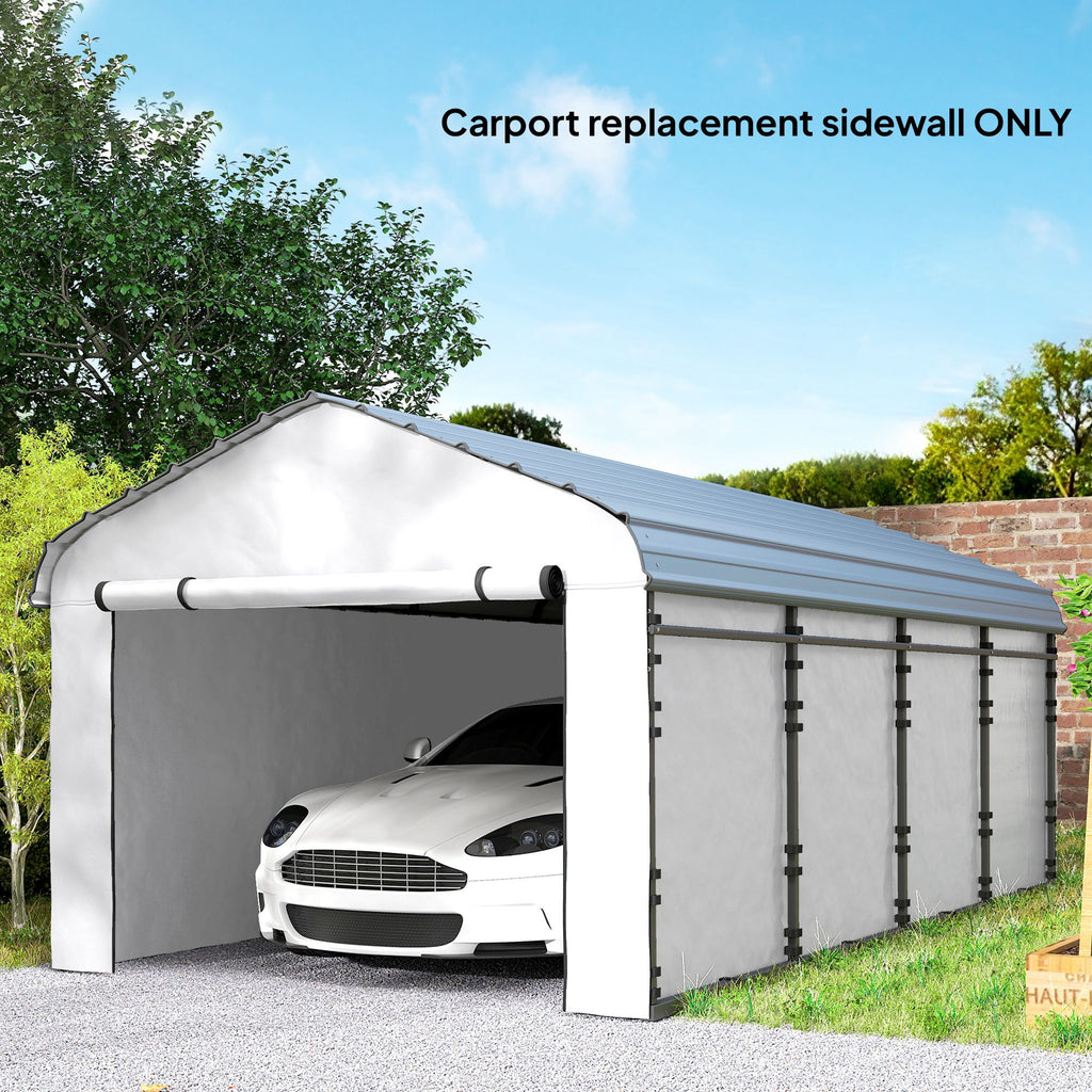 Carport Replacement Sidewall Set - UPF50+ water-ready for Carports