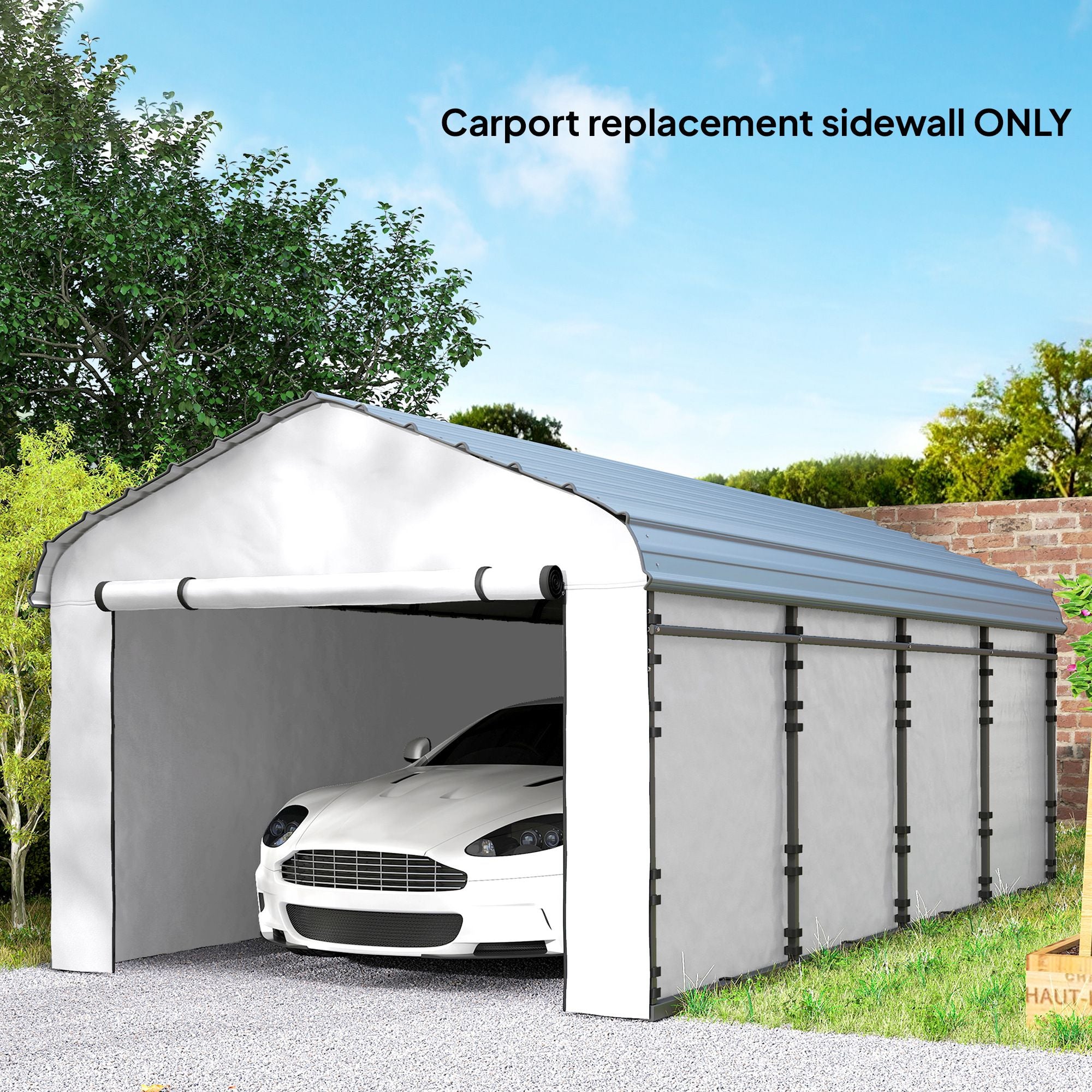Carport Replacement Sidewall Set - UPF50+ water-ready for Carports