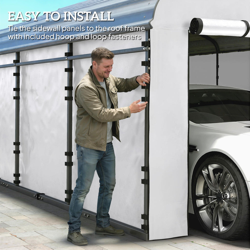 Carport Replacement Sidewall Set - UPF50+ water-ready for Carports