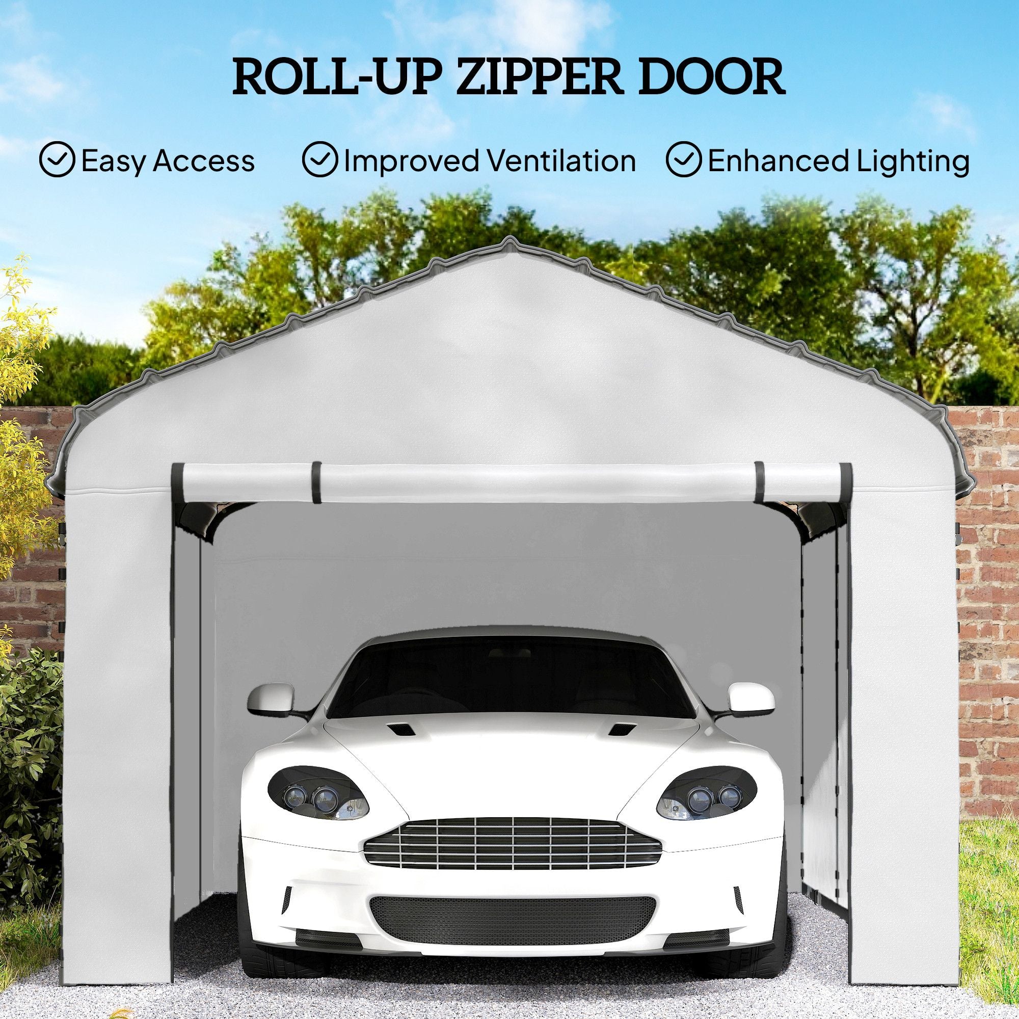 Carport Replacement Sidewall Set for Carports - water-ready & UPF50+
