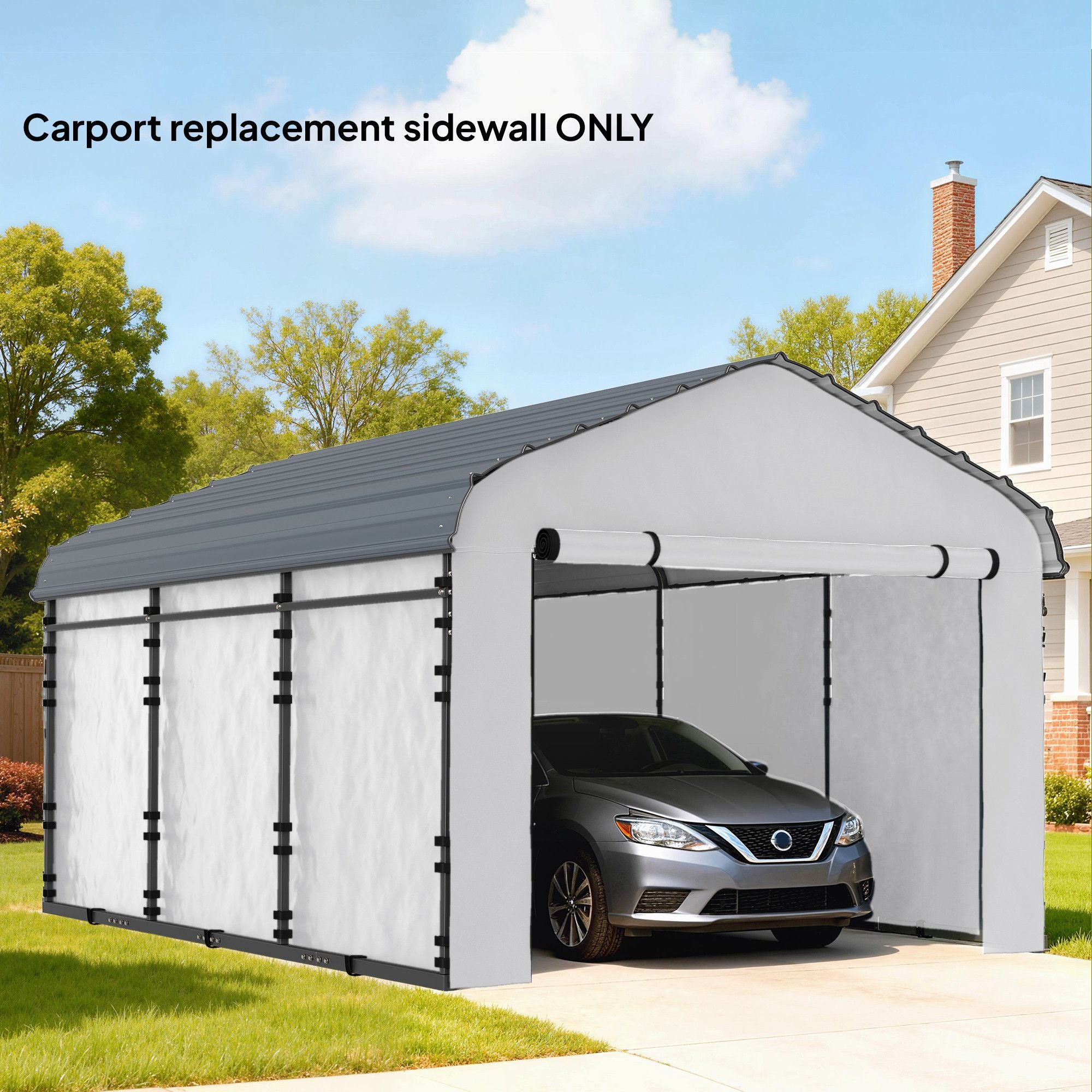 Carport Replacement Sidewall Set for Carports - water-ready & UPF50+