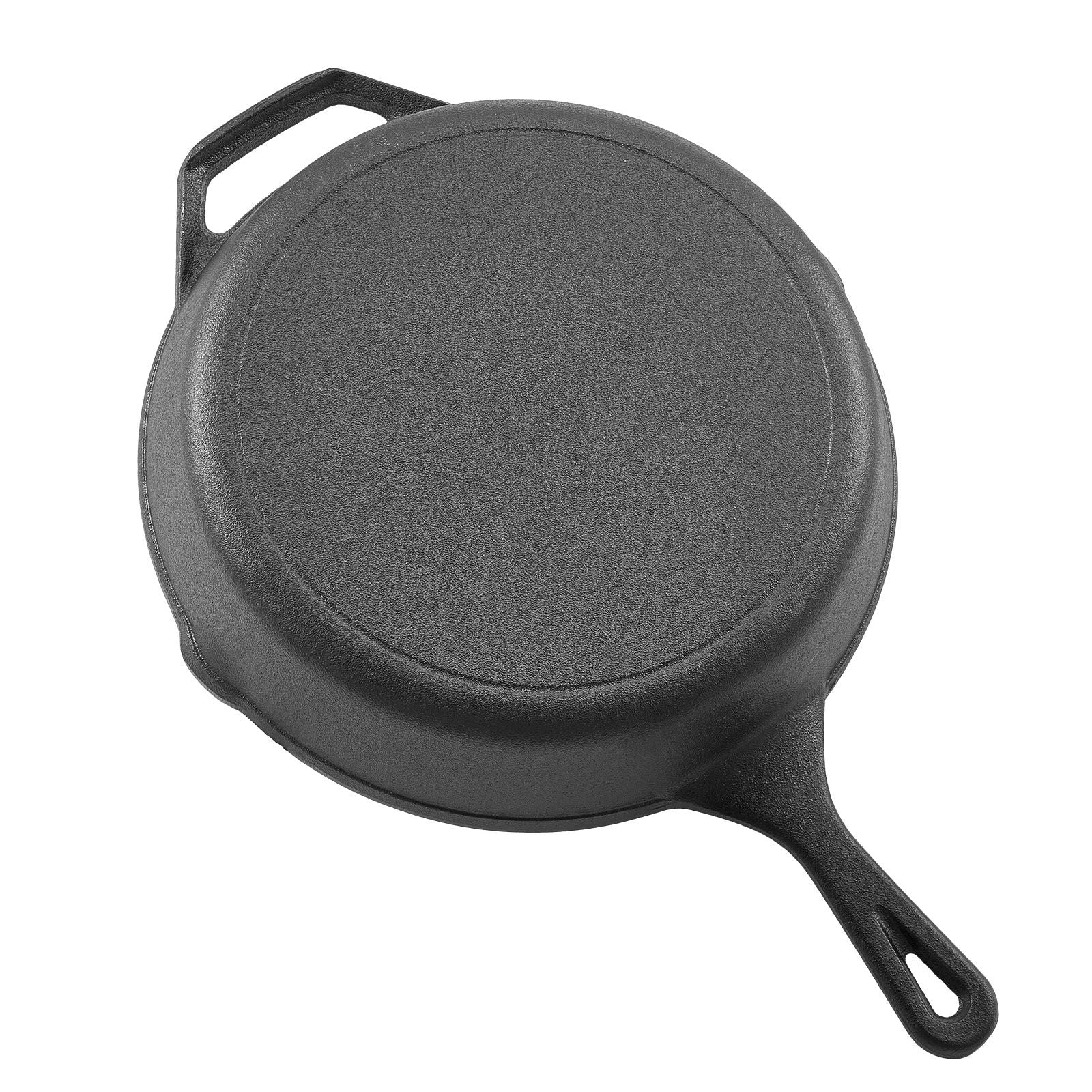 Premium Cast Iron Skillet Set – 4-Piece Frying Pans with Silicone Handles