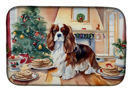 Cavalier Spaniel Christmas Cookie Dish Drying Mat