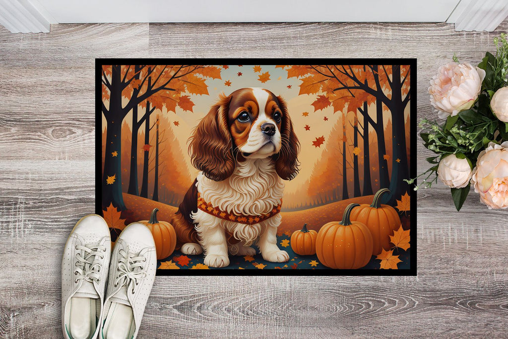 Cavalier Spaniel Fall Indoor-Outdoor Doormat