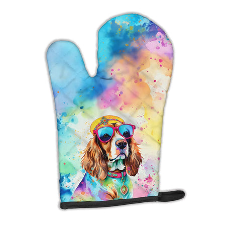 Cavalier Spaniel Hippie Dawg Quilted Oven Mitt