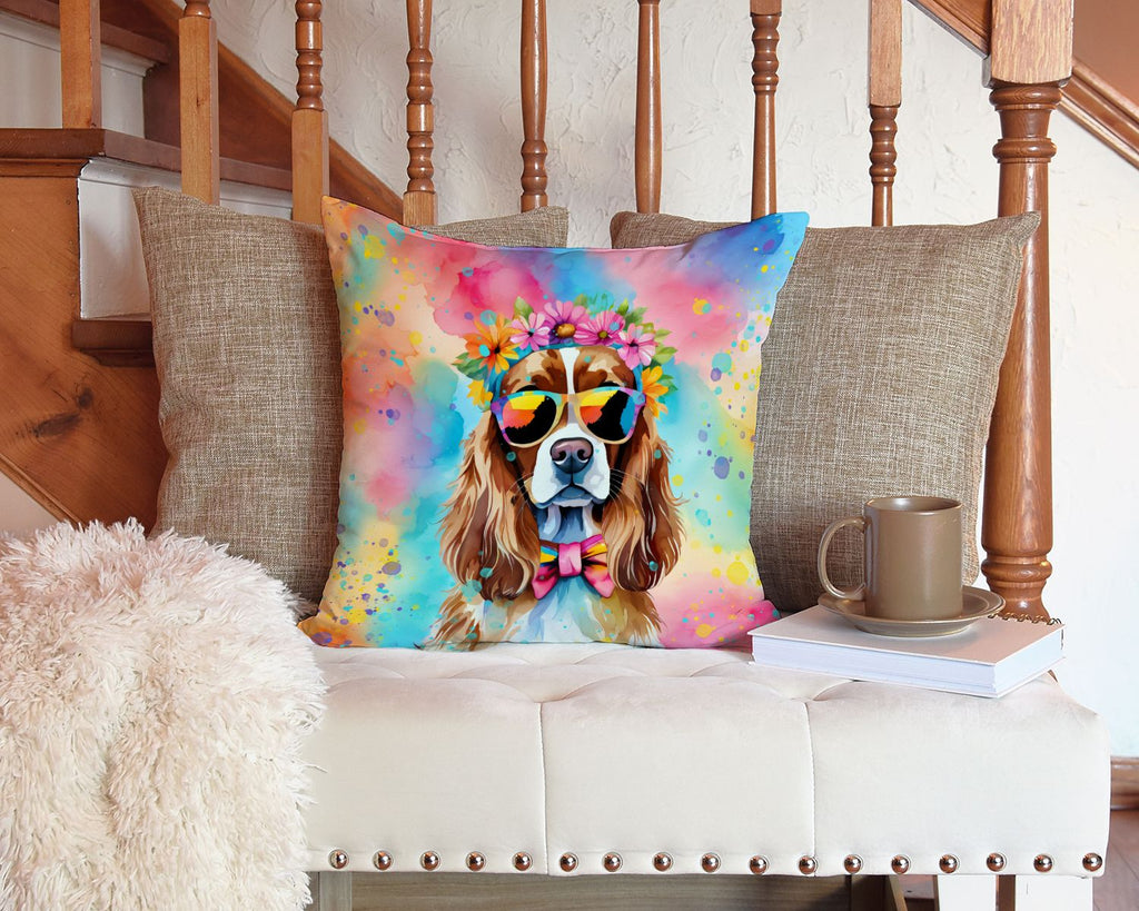 Cavalier Spaniel Hippie Dawg Decorative Pillow