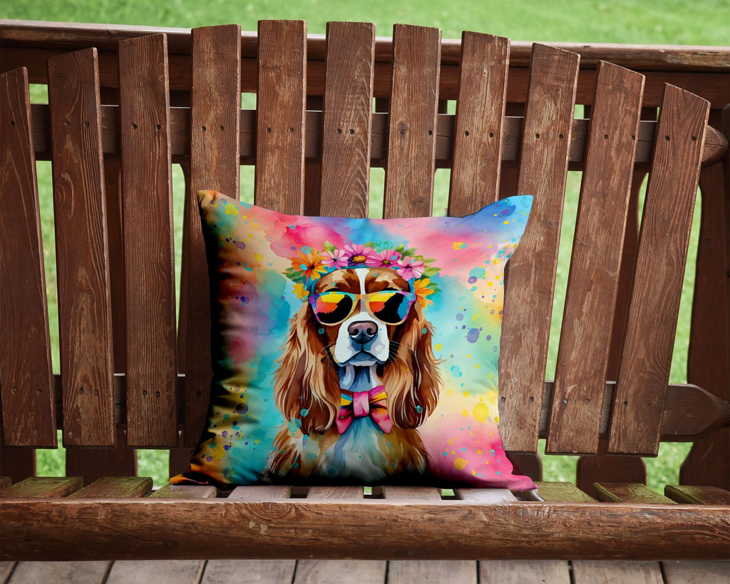 Cavalier Spaniel Hippie Dawg Decorative Pillow
