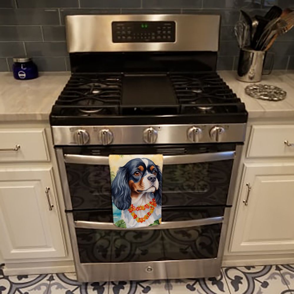 Cavalier Spaniel Luau Reversible Kitchen Towel