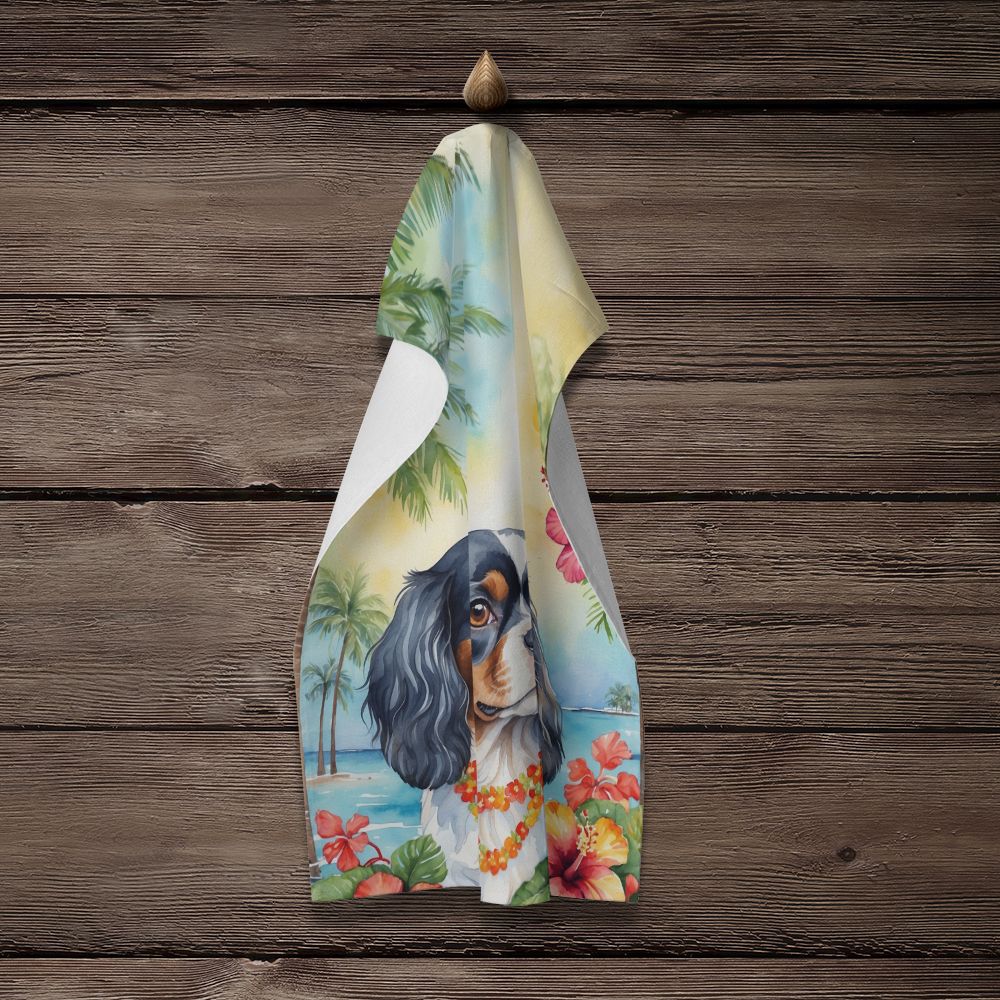 Cavalier Spaniel Luau Reversible Kitchen Towel