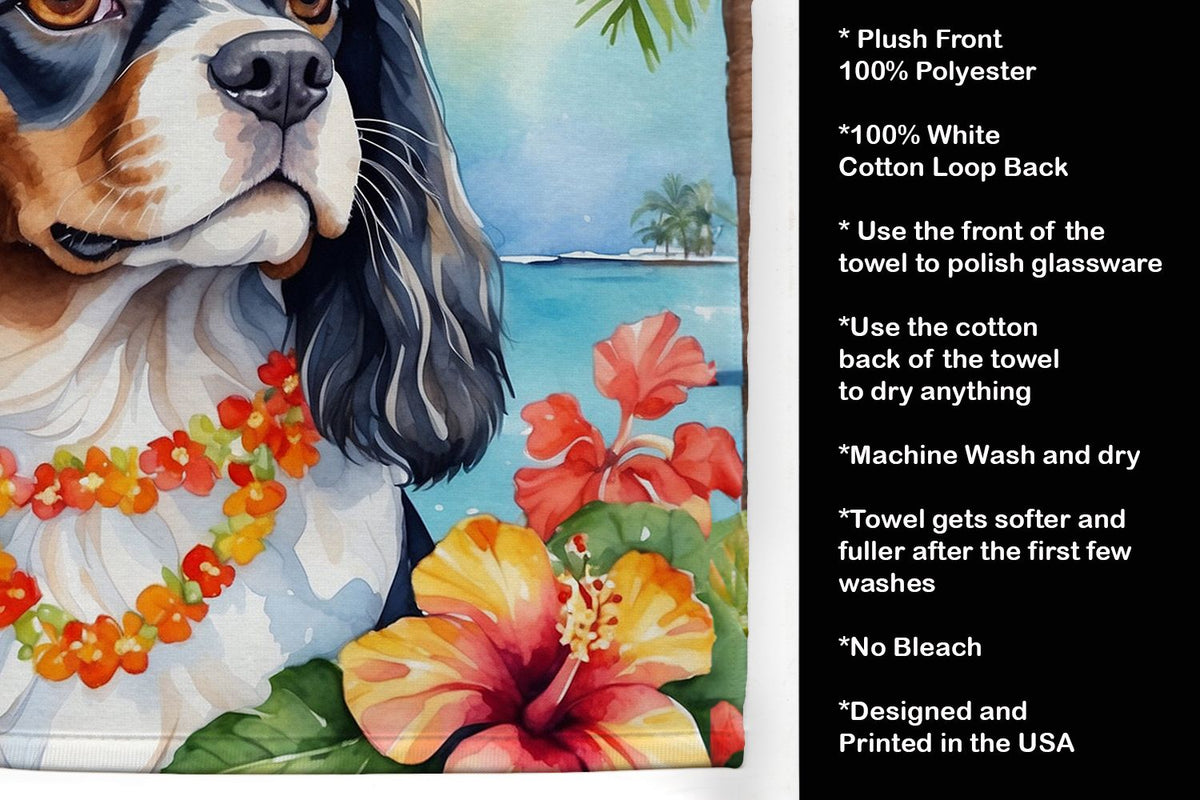 Cavalier Spaniel Luau Reversible Kitchen Towel