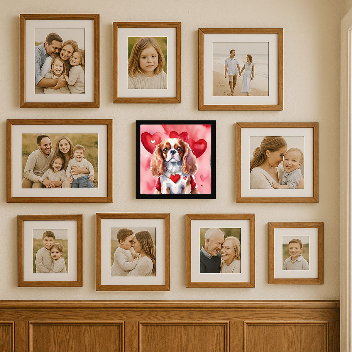 Cavalier Spaniel My Valentine Framed Wall Art