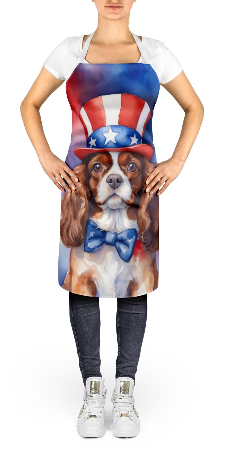 Patriotic Cavalier King Charles Spaniel Apron