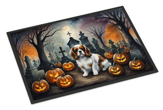 Spooky Cavalier Spaniel Halloween Doormat