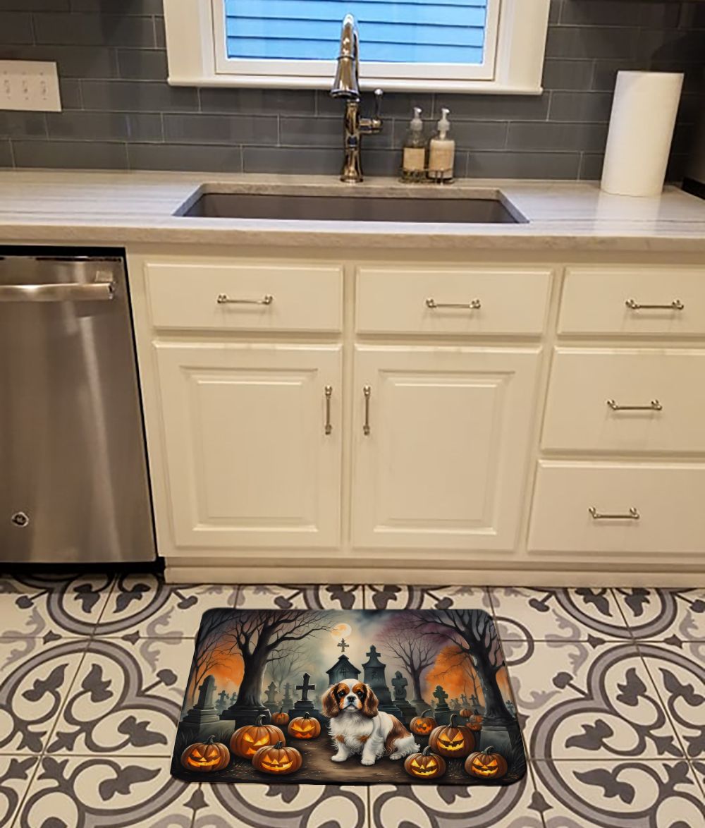 Cavalier Spaniel Spooky Halloween Kitchen Mat