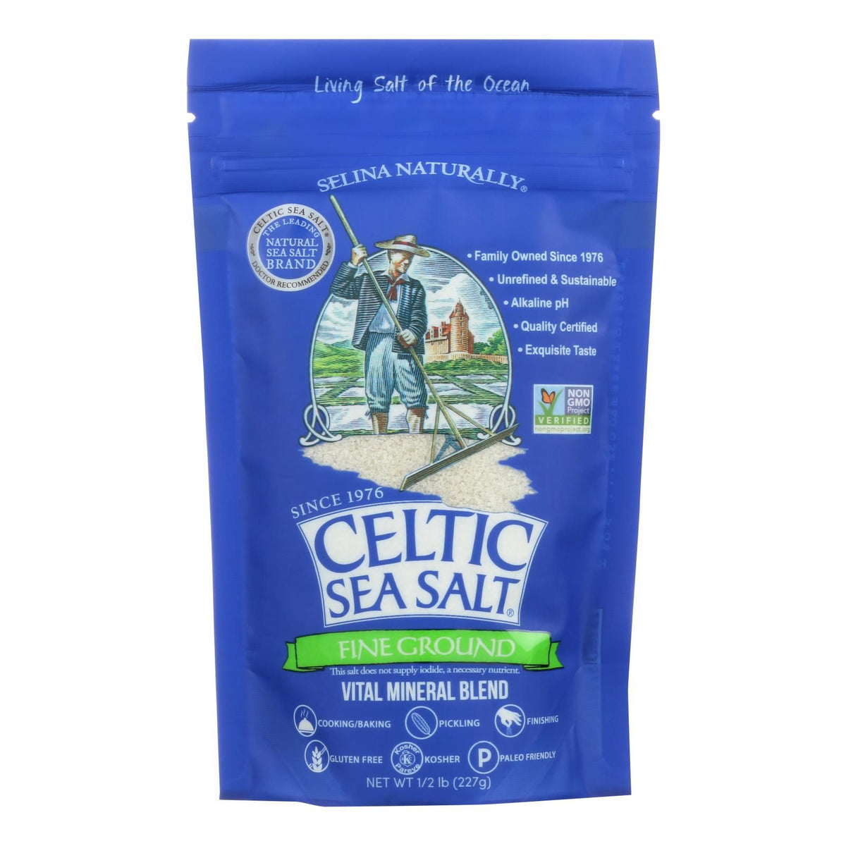 Celtic Fine-Ground Sea Salt for Baking and Seasoning