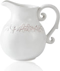 White Farmhouse Pitcher Vase with Modern Character