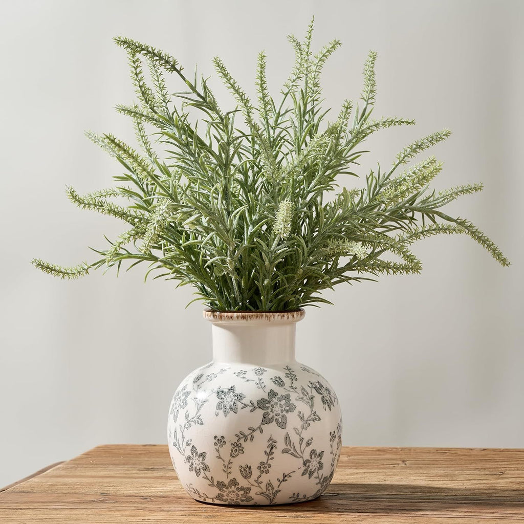 Vintage Floral Vase with Retro Ice-Cracked Style for Home and Garden