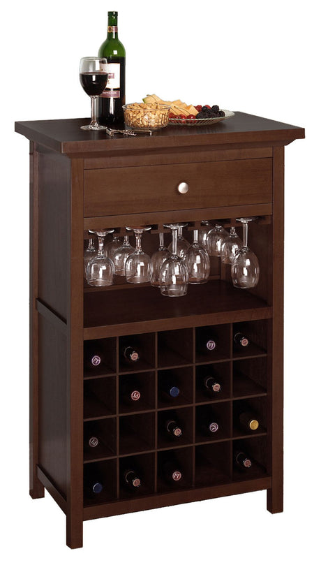 Chablis Wine Cabinet with Glass Storage and Drawer