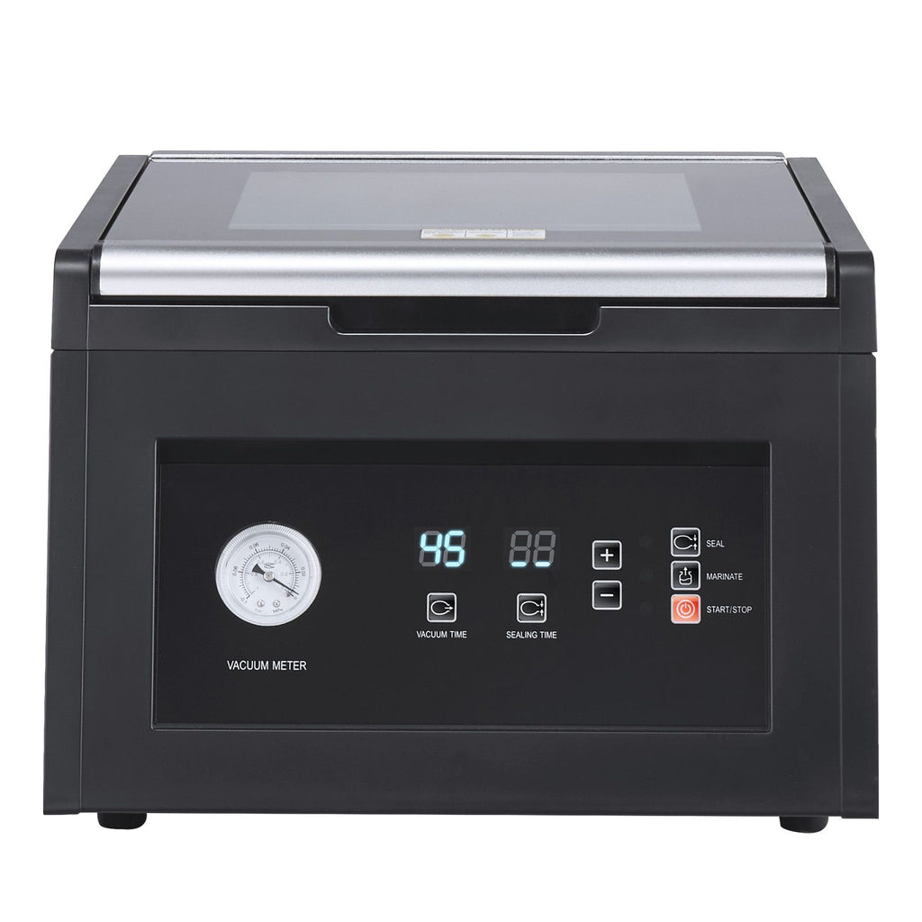 Chamber Vacuum Sealer, 380W Vacuum Pump Power, Sealing Bag Packing Machine for Wet Foods