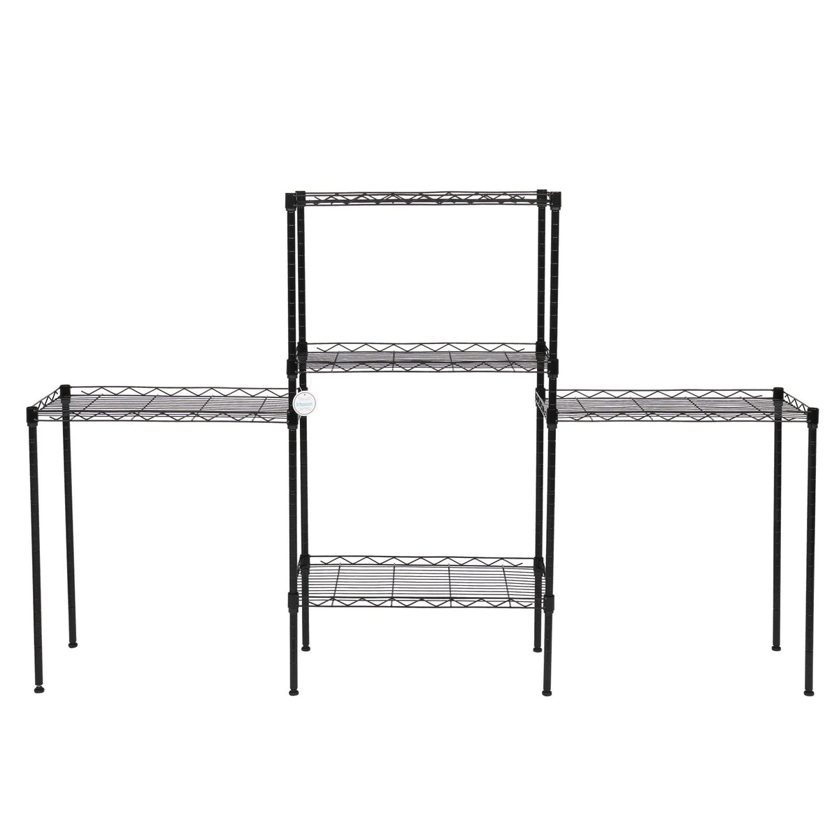Changeable Assembly Floor Standing Storage Rack with Adjustable Mesh Shelves