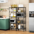Changeable Assembly Floor Standing Storage Rack with Adjustable Mesh Shelves