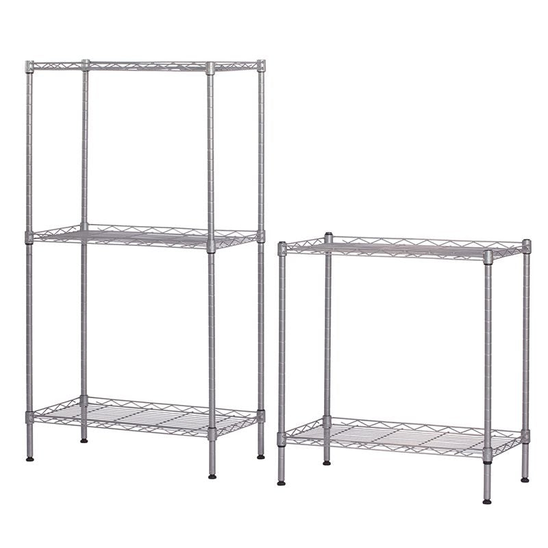 Changeable Assembly Floor Standing Storage Rack – Silver Finish