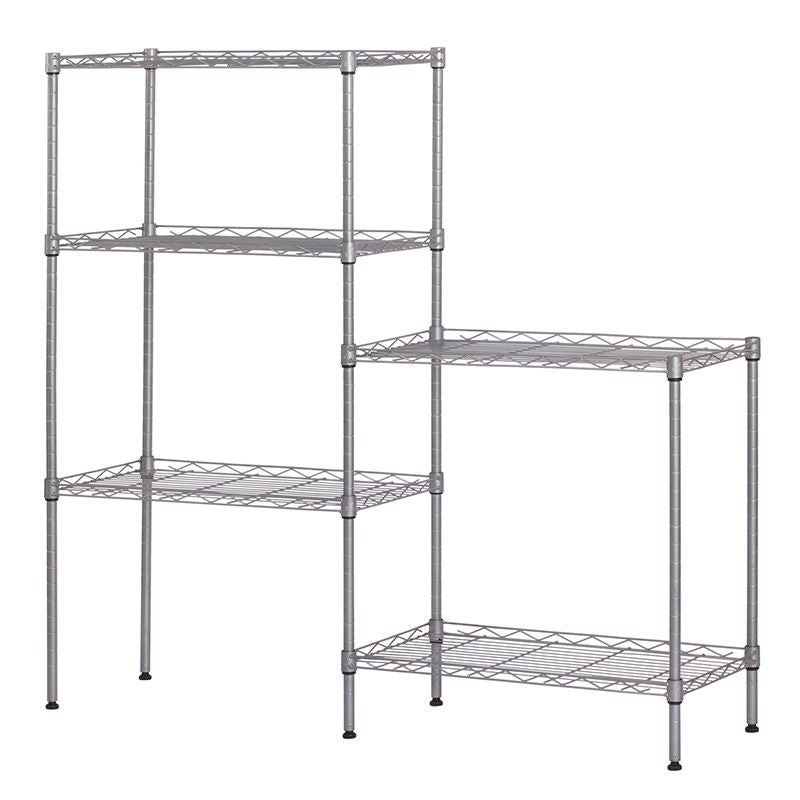 Changeable Assembly Floor Standing Storage Rack – Silver Finish