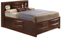 Charming Full Storage Bed in Cherry Finish with Under-Bed Storage
